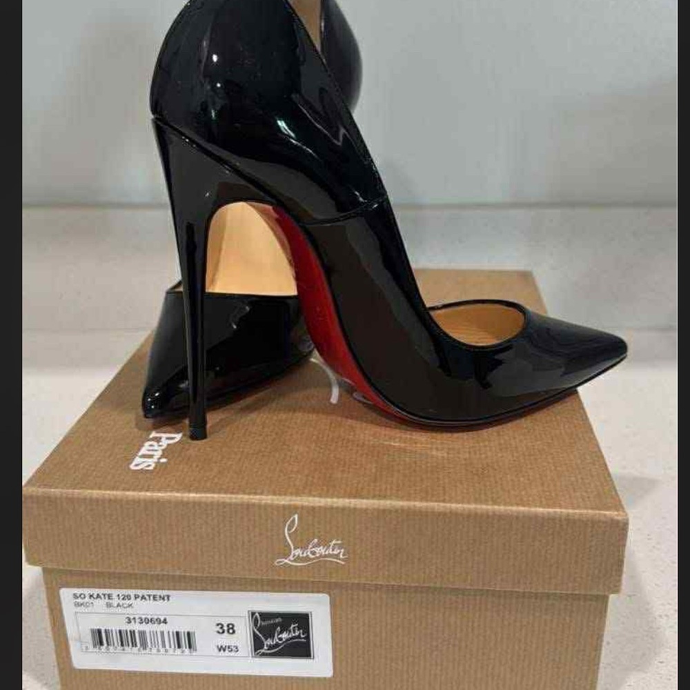 Christian Louboutin Black Patent Leather Heels - Picture 4 of 5